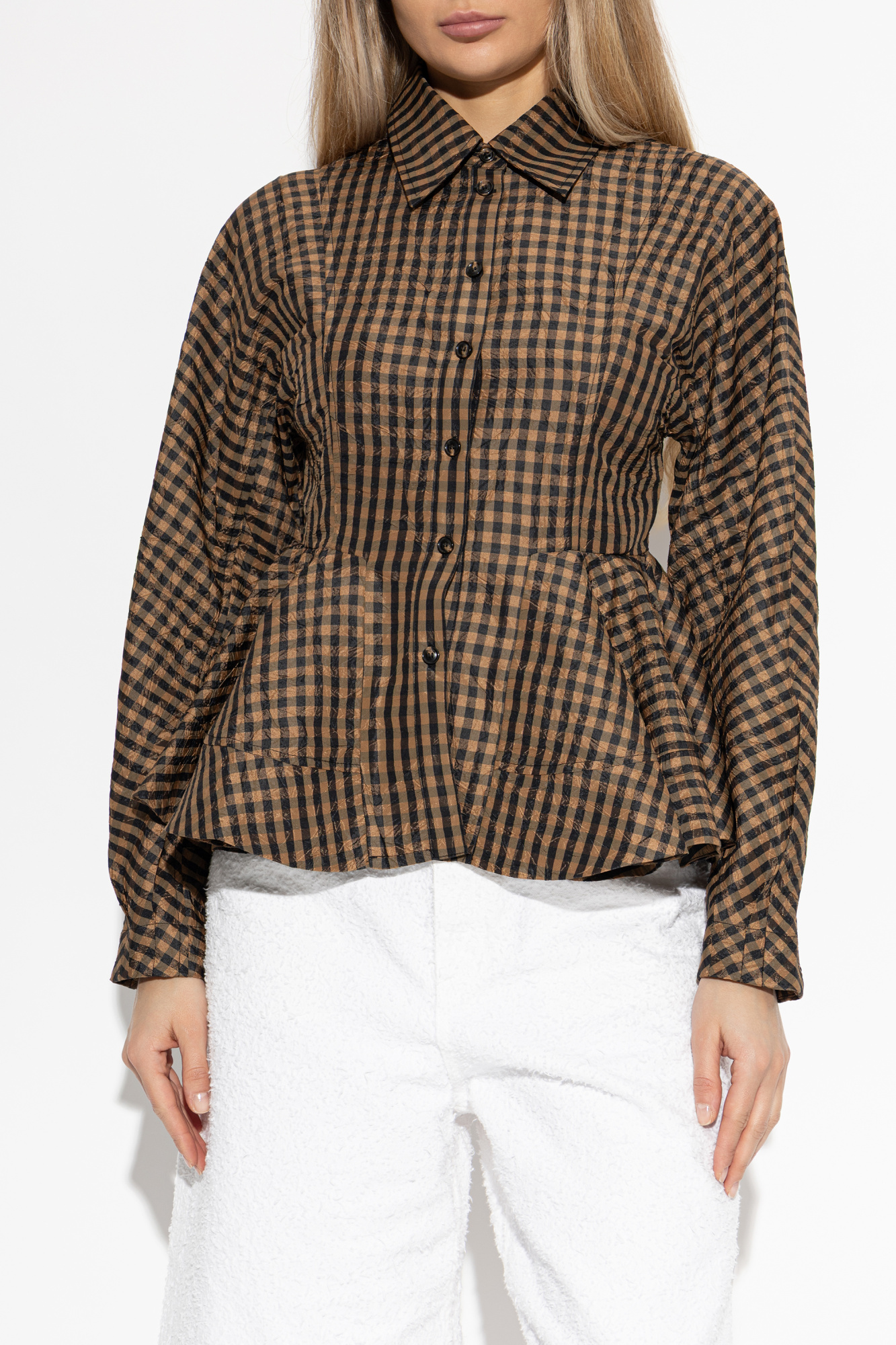 Ganni Shirt with peplum | Women's | Vitkac